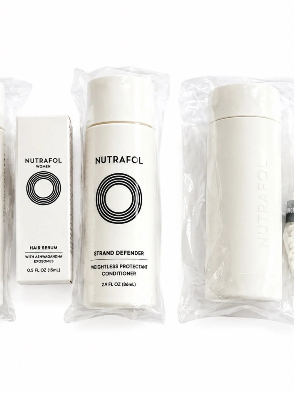 NWT Nutrafol Travel Size Hair Care Set + Serum + Scrunchie | TSA Friendly